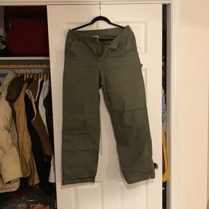 Olive green carhartt dungarees
